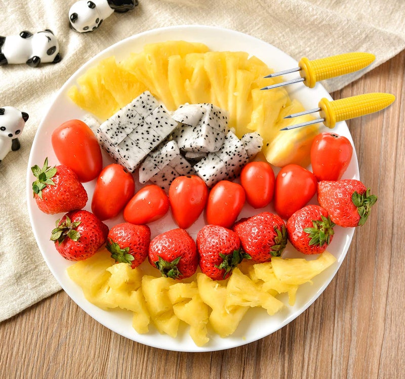 CandyHome 20 Pack Stainless Steel Corn Holders Corn on The Cob Skewers for BBQ Twin Prong Sweet Corn Holder Home Cooking Fork - Image 4
